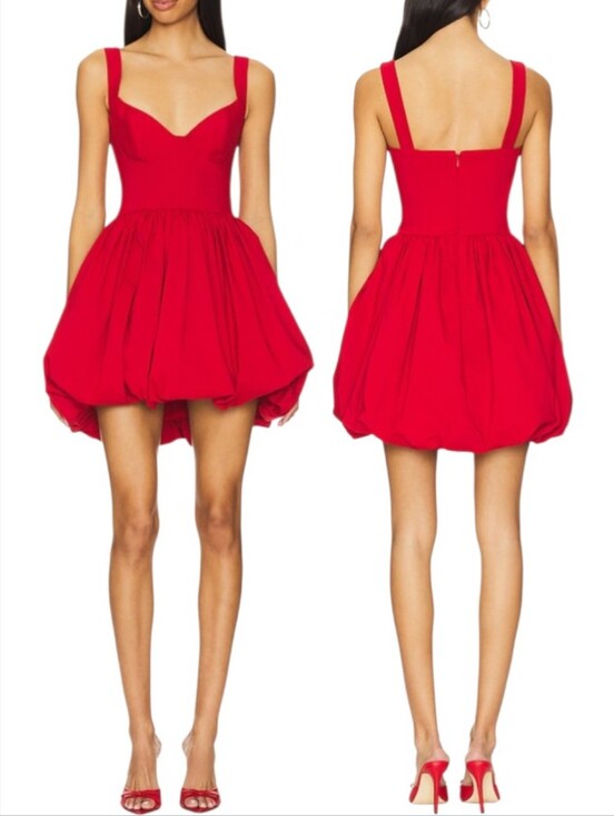 NBD Dresses & Skirts - NBD Yaritza Bubble Mini Dress Red Cocktail